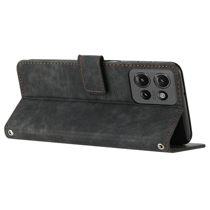 Leather Case for Motorola Moto G Power (2025) / G Play (2025) 4G Imprinted Lines Stand Phone Cover
