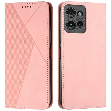 Leather Case for Motorola Moto G Power (2025) / G Play (2025) 4G Wallet Phone Cover Pattern Imprinted - Rose Gold