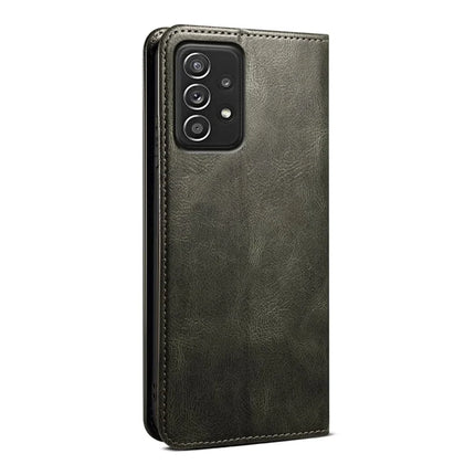 For Samsung Galaxy A52 4G / 5G / A52s 5G Case Crazy Horse Texture Waxy Leather Wallet Stand Phone Cover