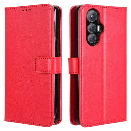 For Cubot Max 5 Case Crazy Horse Texture PU Leather Phone Wallet Cover - Red