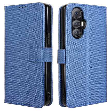 For Cubot Max 5 Case PU Leather Diamond Texture Wallet Phone Cover - Blue