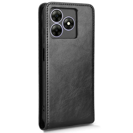 Leather Case For Blackview Wave 8  /  Wave 8C  /  Oscal Flat 2 Magnetic Vertical Flip Phone Cover with Card Slot