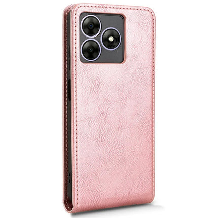 Leather Case For Blackview Wave 8  /  Wave 8C  /  Oscal Flat 2 Magnetic Vertical Flip Phone Cover with Card Slot