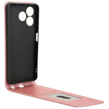Leather Case For Blackview Wave 8  /  Wave 8C  /  Oscal Flat 2 Magnetic Vertical Flip Phone Cover with Card Slot