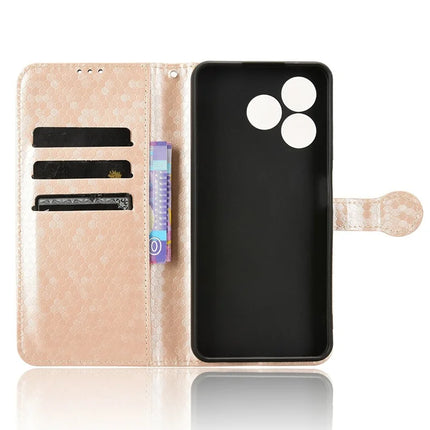 PU Leather Case For Blackview Wave 8  /  Wave 8C  /  Oscal Flat 2 Wallet Dot Pattern Imprint Phone Cover