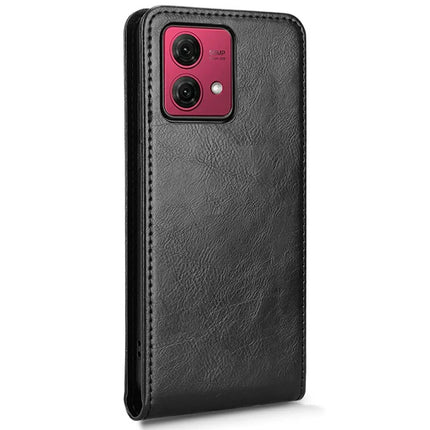 For Motorola Moto G84 5G Case with Card Slot Magnetic Vertical Flip Leather Phone Cover