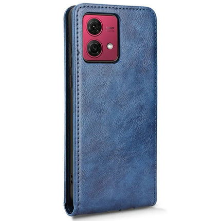 For Motorola Moto G84 5G Case with Card Slot Magnetic Vertical Flip Leather Phone Cover