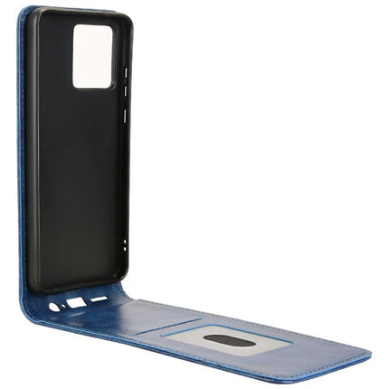 For Motorola Moto G84 5G Case with Card Slot Magnetic Vertical Flip Leather Phone Cover