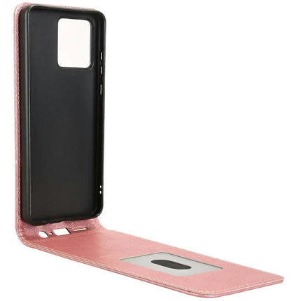 For Motorola Moto G84 5G Case with Card Slot Magnetic Vertical Flip Leather Phone Cover
