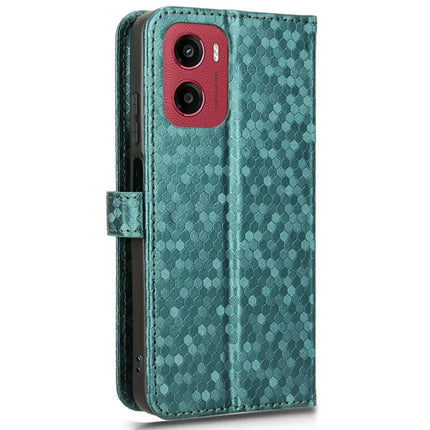 For Motorola Moto G05 4G  /  E15 4G Wallet Case Dot Pattern Imprint PU Leather Phone Cover