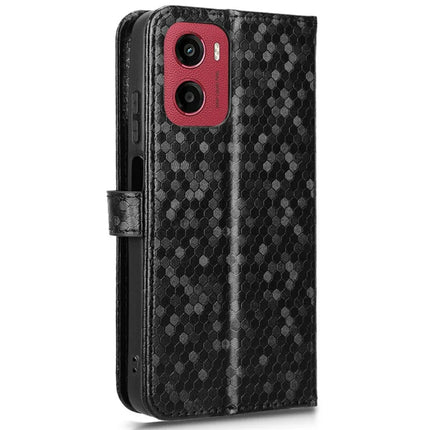 For Motorola Moto G05 4G  /  E15 4G Wallet Case Dot Pattern Imprint PU Leather Phone Cover