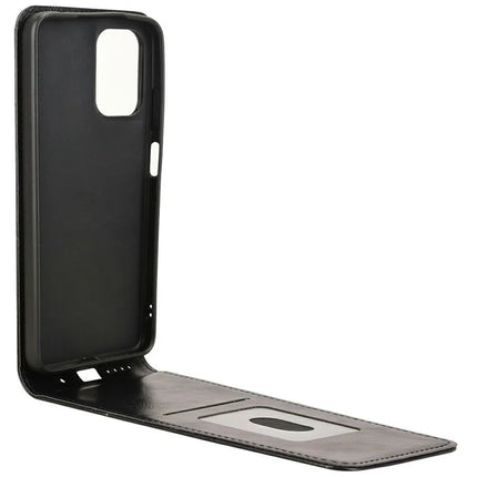 For Motorola Moto G05 4G  /  E15 4G Case with Card Slot Magnetic Vertical Flip Leather Phone Cover