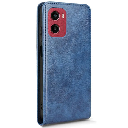 For Motorola Moto G05 4G  /  E15 4G Case with Card Slot Magnetic Vertical Flip Leather Phone Cover