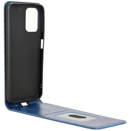 For Motorola Moto G05 4G  /  E15 4G Case with Card Slot Magnetic Vertical Flip Leather Phone Cover