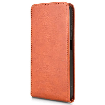 For Motorola Moto G05 4G  /  E15 4G Case with Card Slot Magnetic Vertical Flip Leather Phone Cover