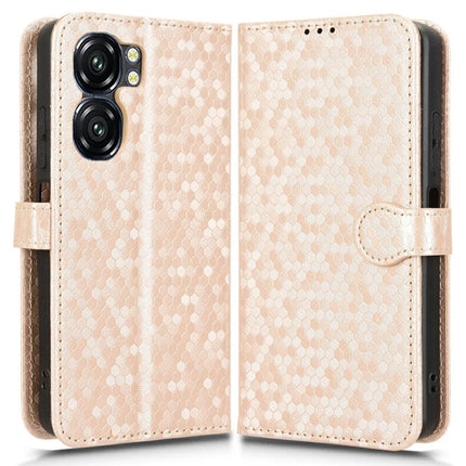 For Oukitel C58 Pro  /  C58 Wallet Case Dot Pattern Imprint PU Leather Phone Cover - Rose Gold