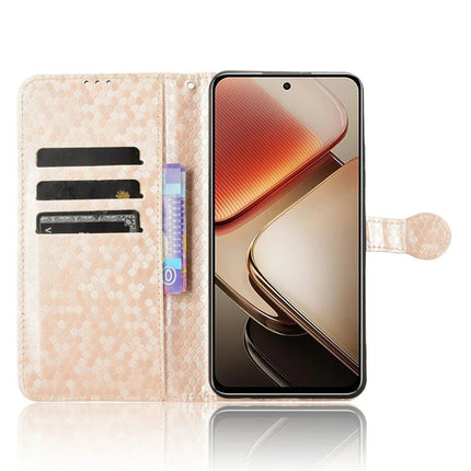 For Oukitel C58 Pro  /  C58 Wallet Case Dot Pattern Imprint PU Leather Phone Cover