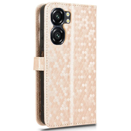 For Oukitel C58 Pro  /  C58 Wallet Case Dot Pattern Imprint PU Leather Phone Cover
