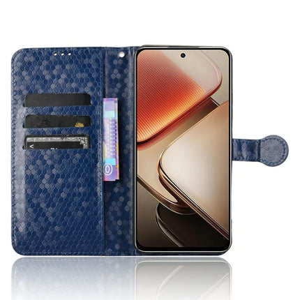 For Oukitel C58 Pro  /  C58 Wallet Case Dot Pattern Imprint PU Leather Phone Cover