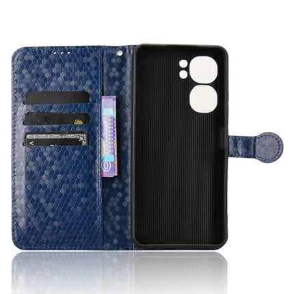 For Oukitel C58 Pro  /  C58 Wallet Case Dot Pattern Imprint PU Leather Phone Cover