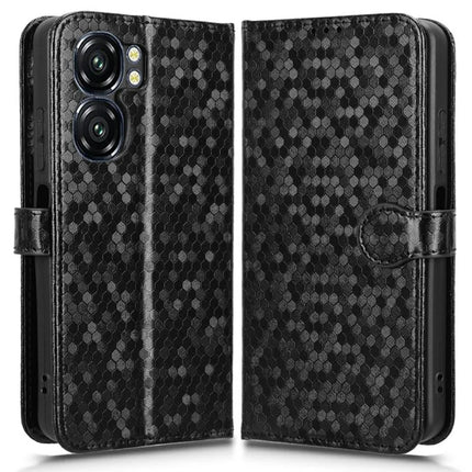 For Oukitel C58 Pro  /  C58 Wallet Case Dot Pattern Imprint PU Leather Phone Cover - Black