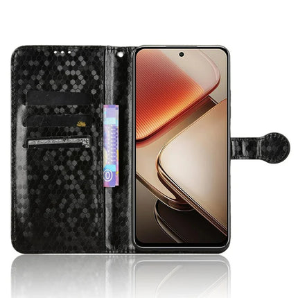 For Oukitel C58 Pro  /  C58 Wallet Case Dot Pattern Imprint PU Leather Phone Cover