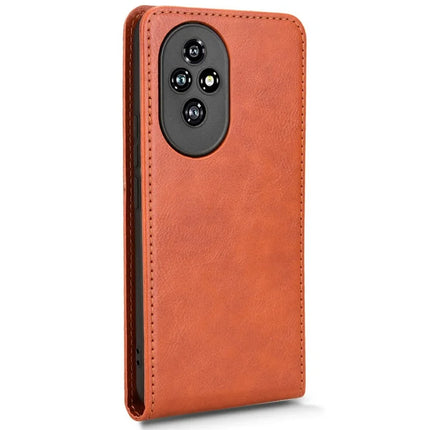 For Honor 200 5G Case with Card Slot Magnetic Vertical Flip Leather Phone Cover