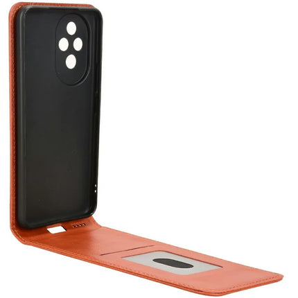 For Honor 200 5G Case with Card Slot Magnetic Vertical Flip Leather Phone Cover