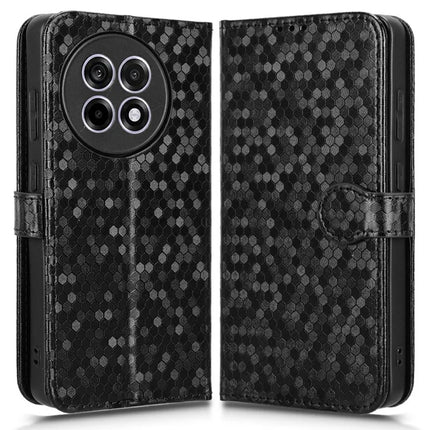 PU Leather Case For OnePlus 13R 5G  /  Ace 5 5G  /  Ace 5 Pro 5G Wallet Dot Pattern Imprint Phone Cover - Black