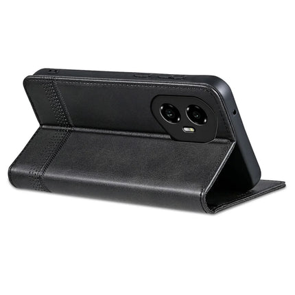 AZNS For Honor 300 Case Cowhide Texture PU Leather Wallet Phone Cover
