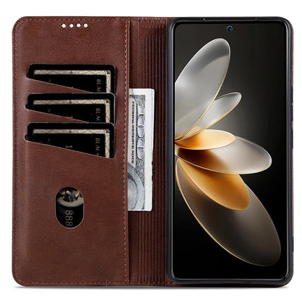AZNS For Honor 300 Case Cowhide Texture PU Leather Wallet Phone Cover