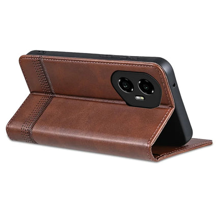 AZNS For Honor 300 Case Cowhide Texture PU Leather Wallet Phone Cover