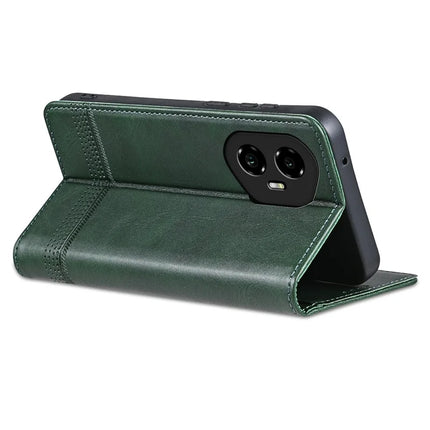 AZNS For Honor 300 Case Cowhide Texture PU Leather Wallet Phone Cover