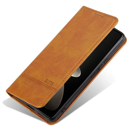 AZNS For Honor 300 Case Cowhide Texture PU Leather Wallet Phone Cover