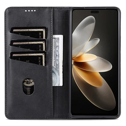 AZNS For Honor 300 Pro Case Cowhide Texture PU Leather Wallet Phone Cover