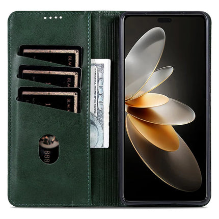 AZNS For Honor 300 Pro Case Cowhide Texture PU Leather Wallet Phone Cover