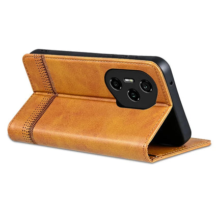 AZNS For Honor 300 Pro Case Cowhide Texture PU Leather Wallet Phone Cover