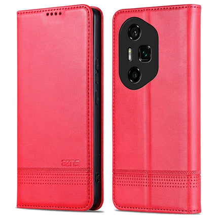 AZNS For Honor 300 Ultra Case Cowhide Texture PU Leather Wallet Phone Cover - Red