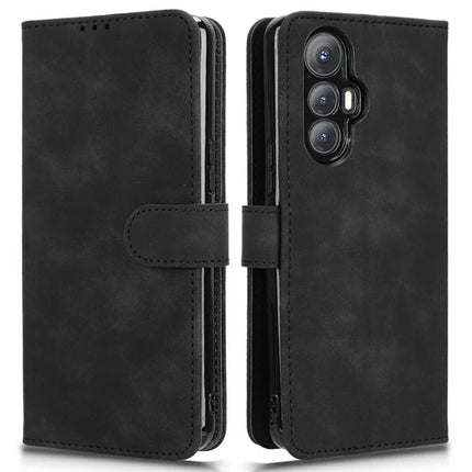 For Cubot Max 5 Leather Case Skin Feel Anti Drop Wallet Flip Phone Cover - Black