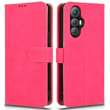 For Cubot Max 5 Leather Case Skin Feel Anti Drop Wallet Flip Phone Cover - Rose