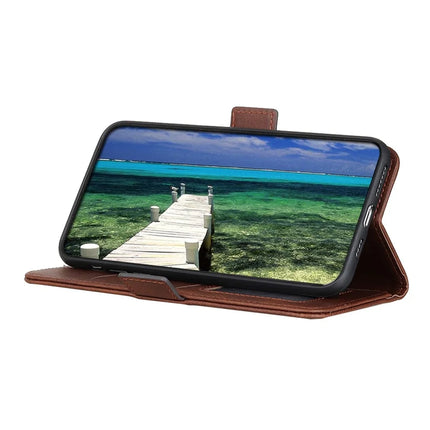 For OnePlus 13R 5G / Ace 5 5G Case Stand Cowhide Texture PU Leather Phone Cover