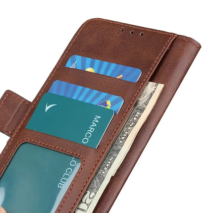 For OnePlus 13R 5G / Ace 5 5G Case Stand Cowhide Texture PU Leather Phone Cover