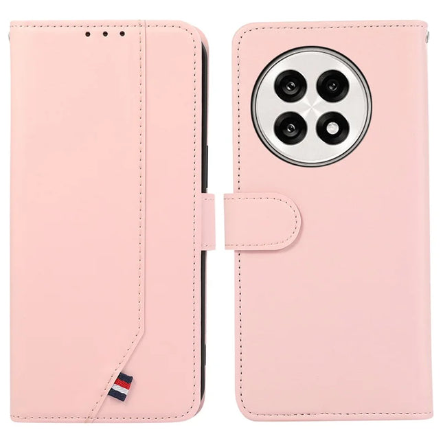 For OnePlus 13R 5G / Ace 5 5G Case RFID Blocking Flip Leather Phone Cover - Pink