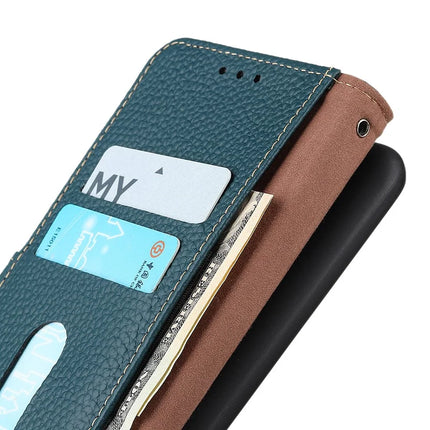 KHAZNEH Phone Case for OnePlus 13R 5G / Ace 5 5G / Ace 5 Pro 5G Genuine Cow Leather Flip Cover