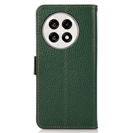 KHAZNEH Phone Case for OnePlus 13R 5G / Ace 5 5G / Ace 5 Pro 5G Genuine Cow Leather Cover RFID Blocking