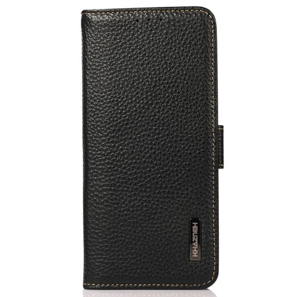 KHAZNEH Phone Case for OnePlus 13R 5G / Ace 5 5G / Ace 5 Pro 5G Genuine Cow Leather Cover RFID Blocking