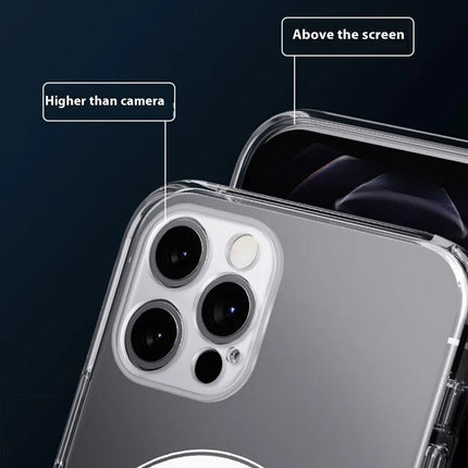 For iPhone 16 Pro Matte Case Compatible with MagSafe TPU + Tempered Glass Back Phone Cover Built In Lens Film