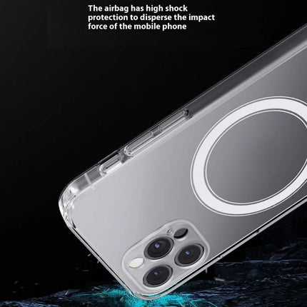 For iPhone 16 Pro Matte Case Compatible with MagSafe TPU + Tempered Glass Back Phone Cover Built In Lens Film