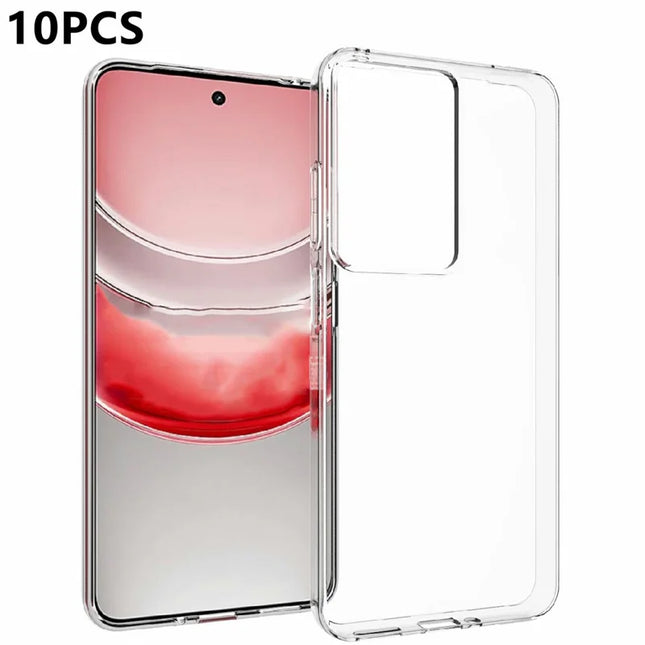 10Pcs  /  Pack For Realme 14x 5G  /  Realme V60 Pro Case Watermark Free TPU Protective Clear Phone Cover