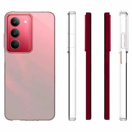 10Pcs  /  Pack For Realme 14x 5G  /  Realme V60 Pro Case Watermark Free TPU Protective Clear Phone Cover